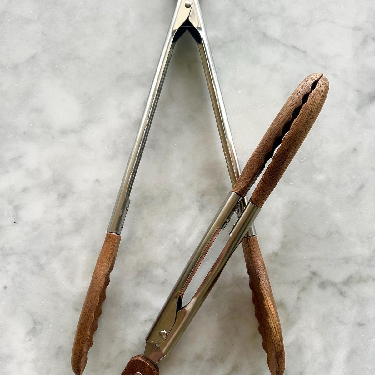 Acacia Wood Tongs Set - 12” & 15” | Wooden Kitchen Tongs With Stainless Steel Handle | Cooking, Serving Grill Tongs - Etsy