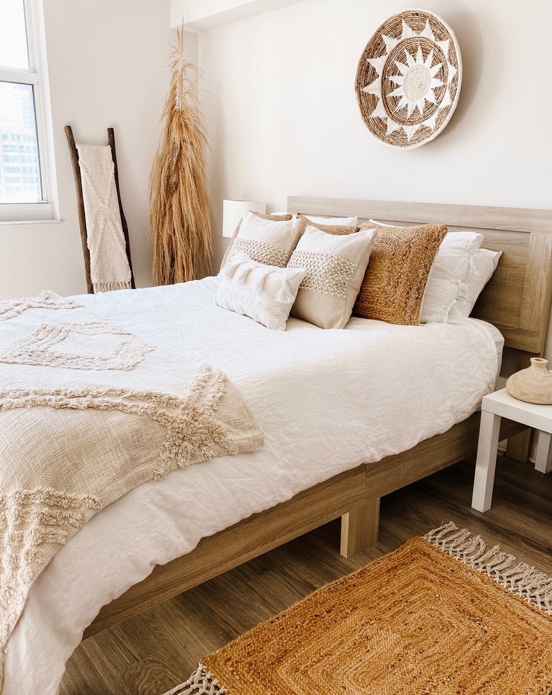 Ivory Bohemian Lumbar Pillow Tassel Lumbar Pillow Cover Etsy