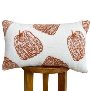 Cozy White Pumpkin Pillow Cover for Halloween & Fall Decor, halloween pillow, fall pillows, pumpkin throw pillow, halloween pumpkin pillow