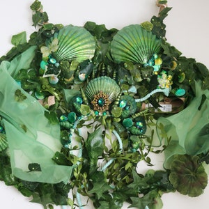 Made to Order Poison Ivy Mermaid Crown, Bra and Skirt Wrap image 2