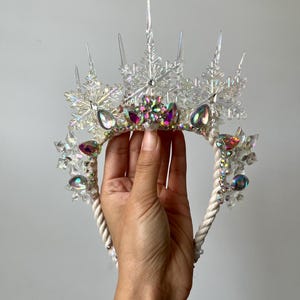 Child/Adult Ice Snowflake Crown (Iridescent Princess)
