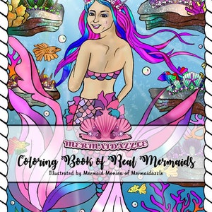 Digital Copy Mermaidazzle Coloring Book of Real Mermaids