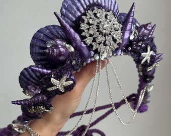 Adult Mermaid Crown (Queen Purple)