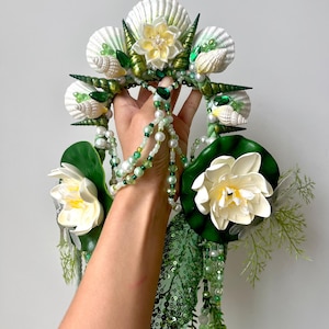 Waterproof Adult Mermaid Crown (Waterlily Goddess)