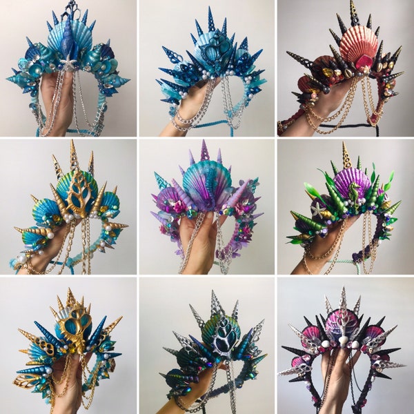 Custom Spiky Premium Mermaidazzle Crown (Near Waterproof)