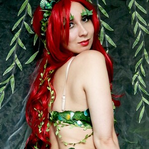 Made to Order Poison Ivy Mermaid Crown, Bra and Skirt Wrap image 6