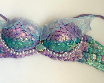 Custom Full Shell/Scale sequin Bra