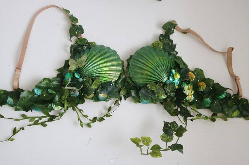 Made to Order Poison Ivy Mermaid Crown, Bra and Skirt Wrap image 5