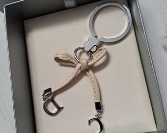 Leather key ring Dior Black in Leather - 25755346