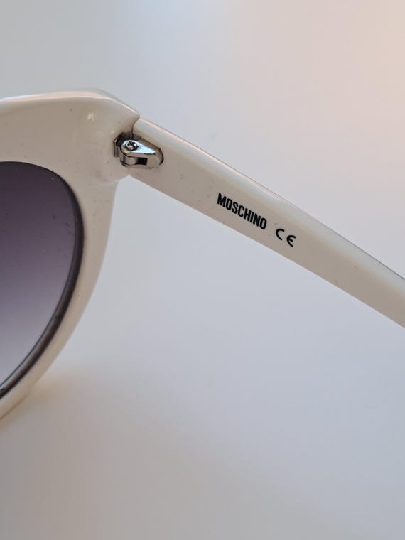 Moschino White and Black Cat-Eye Sunglasses Moschino Women main image 3
