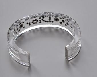 Christian Dior Clear Cuff Bracelet With Swarovski Stones