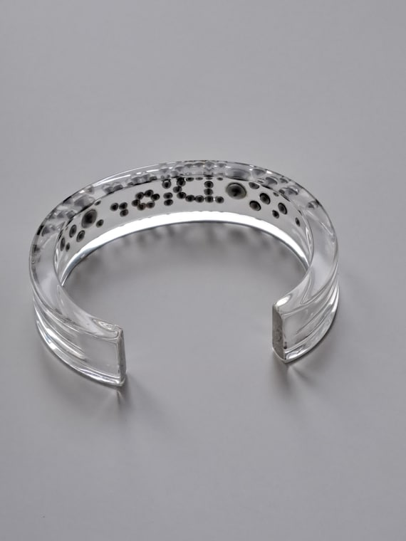 Christian Dior Clear Cuff Bracelet With Swarovski Stones