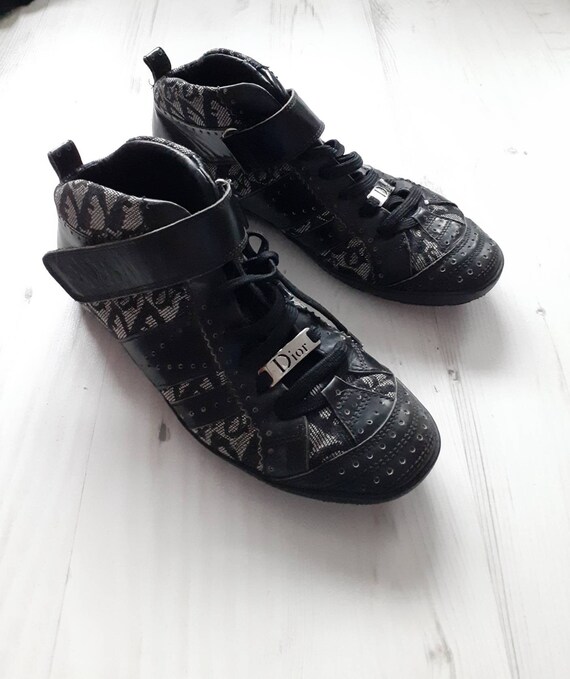 Vintage Dior trotter logo high top shoes pumps siz