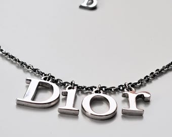 Christian Dior Vintage Bracelet Silver Tone 1990's Y2K. Pink Peach