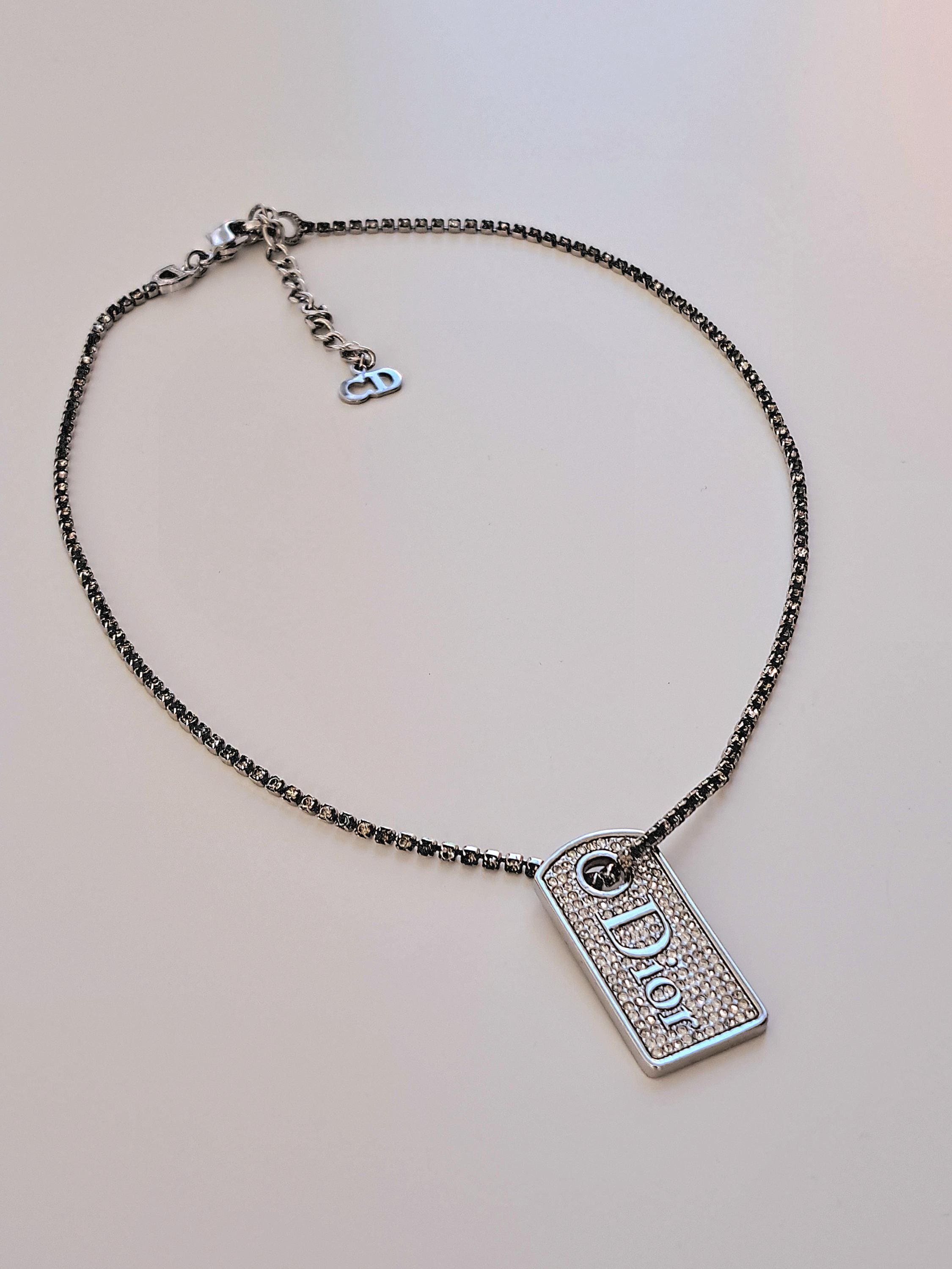 Dior Silver Necklace - Etsy Canada