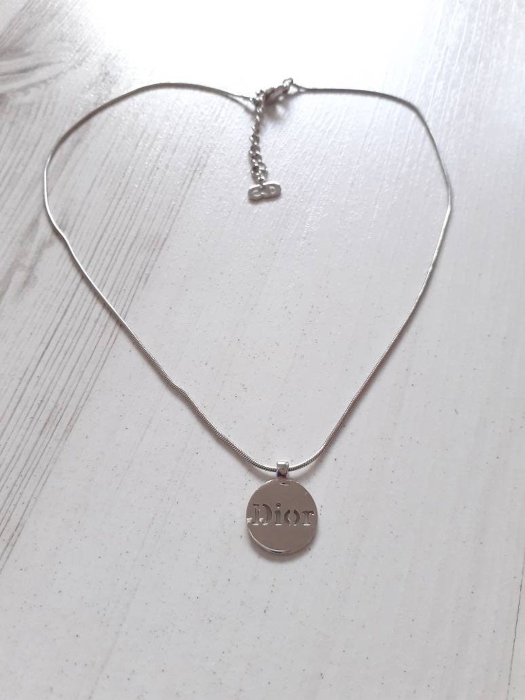 CHRISTIAN DIOR Metal Logo Necklace Silver 784578 FASHIONPHILE #18 CHRISTIAN DIOR Metal Logo Necklace Silver 784578 FASHIONPHILE