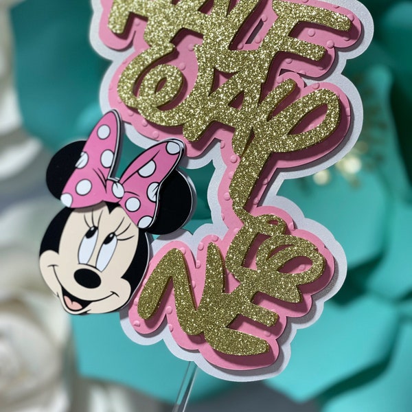 Minnie Mouse Inspired cake Topper | Minnie half way to One Birthday | Milestone six months | Cake Top | Baby Milestones PhotoShoot