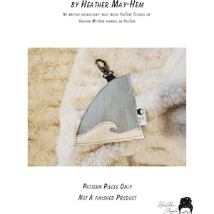 Modello di cucito per marsupio con clip a forma di pinna di squalo: adatto ai principianti (download digitale, solo file PDF)