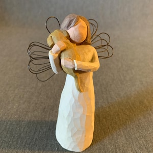Willow Tree Folk Art &quot;Angel of Friendship&quot; Angel w/Puppy!