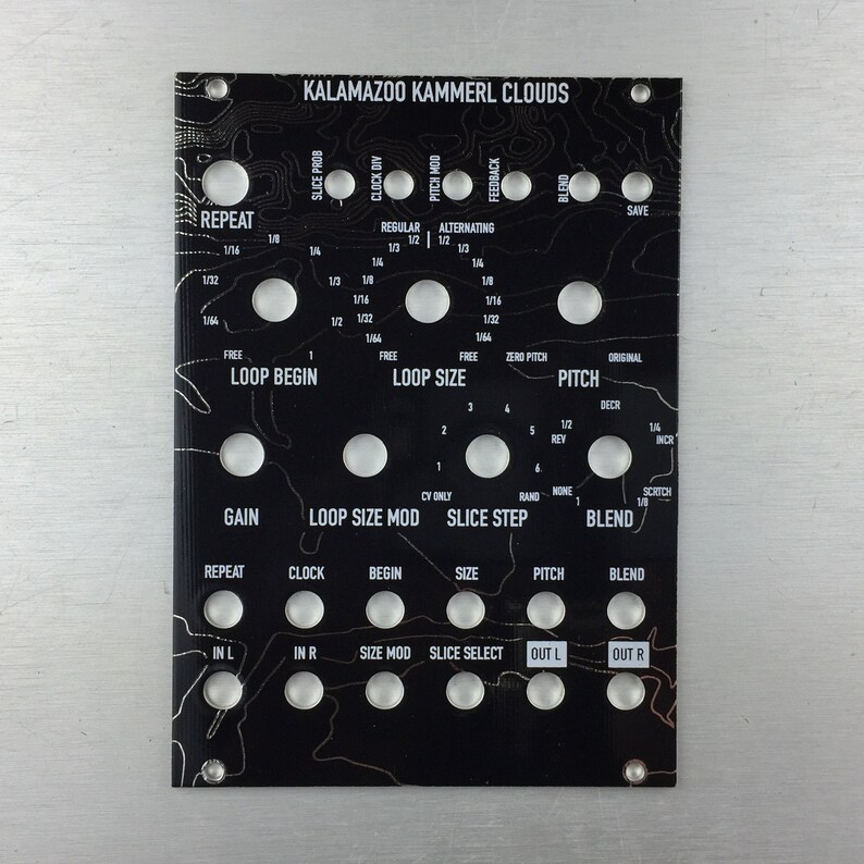 Kalamazoo Kammerl Clouds Alternative Panel For Clouds Eurorack Module by North Coast Modular Collective Black