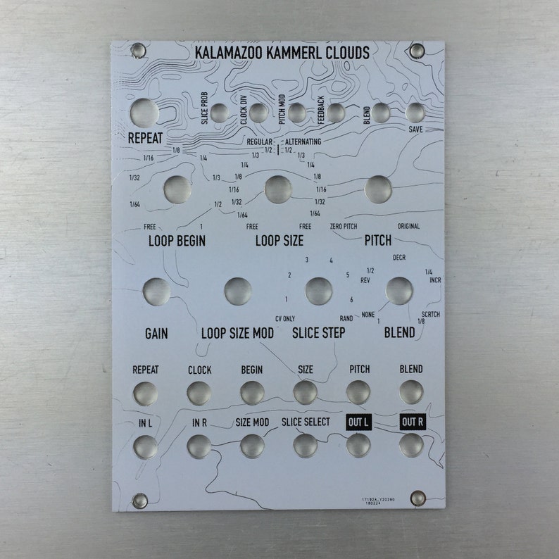 Kalamazoo Kammerl Clouds Alternative Panel For Clouds Eurorack Module by North Coast Modular Collective White