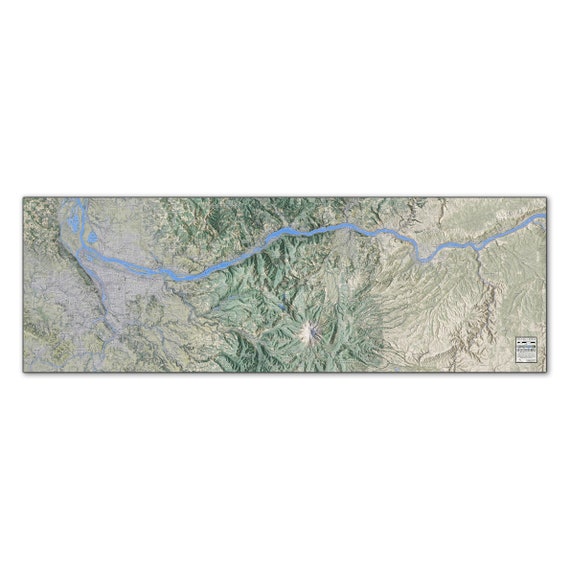Columbia Gorge Canvas Map