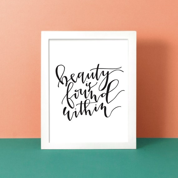Beauty Is Found Within Beauty And The Beast Quotewall Etsy