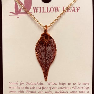 Real leaf necklace Copper dipped leaf necklace Real leaf Jewelry Iridescent leaves Leaves From Mother Nature Natures Leaves willow Leaf