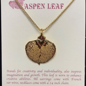 Real leaf necklace ,Gold Dipped Leaf Necklace, Gold Leaf Jewelry, Gold Leaves, Leaves From Mother Nature Natures Leaves Colorado Aspen Leaf