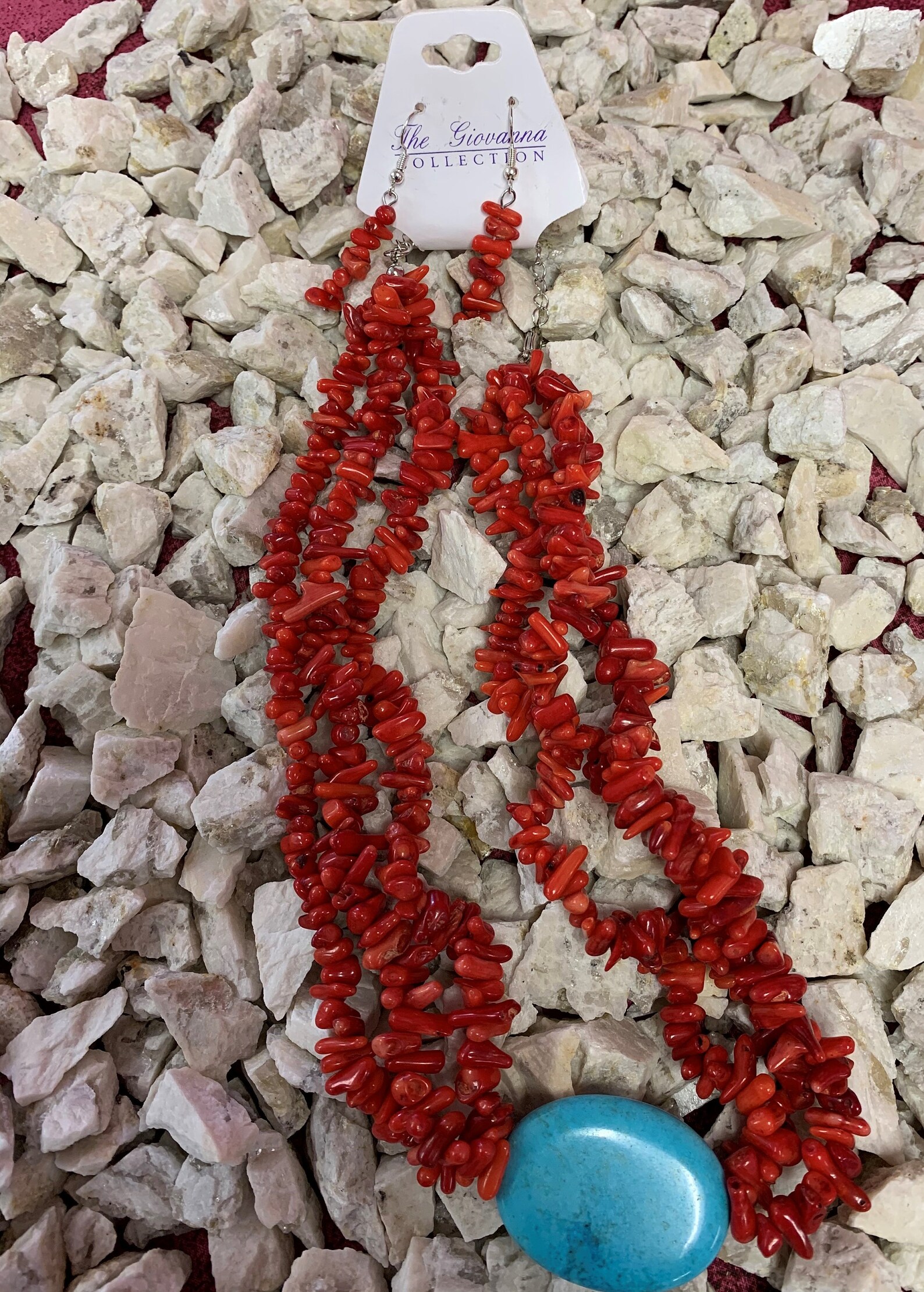 Red Coral Multi Strand Necklace Multi Strand Necklace Etsy
