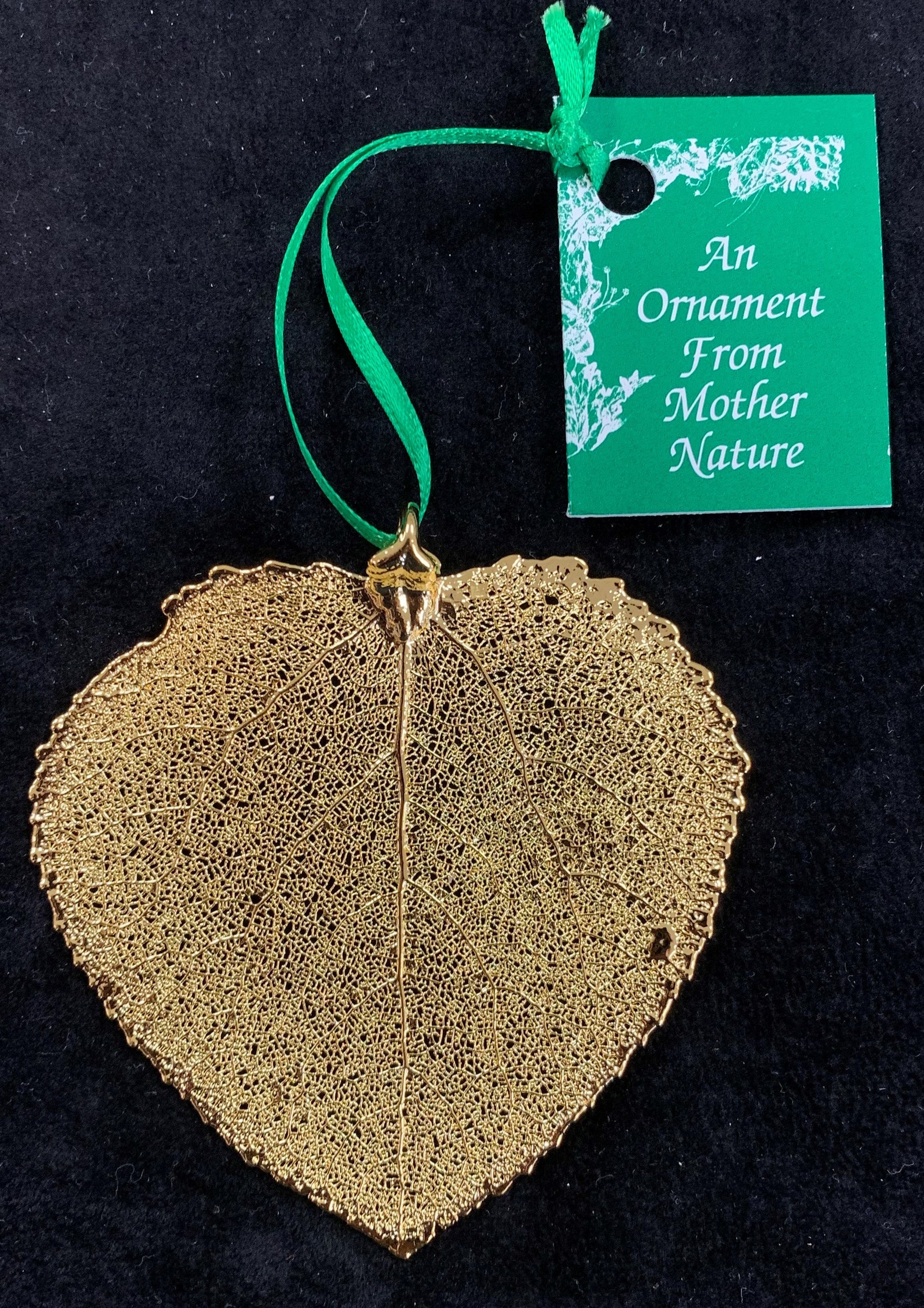 Real Aspen Leaf Ornament Dipped in 24k Gold Christmas Ornament Etsy