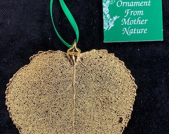 Real Aspen Leaf Ornament Dipped In 24k Gold Christmas Ornament Real Leaf Ornament Gold Leaf Ornament Ornaments from Mother Nature Aspen Leaf
