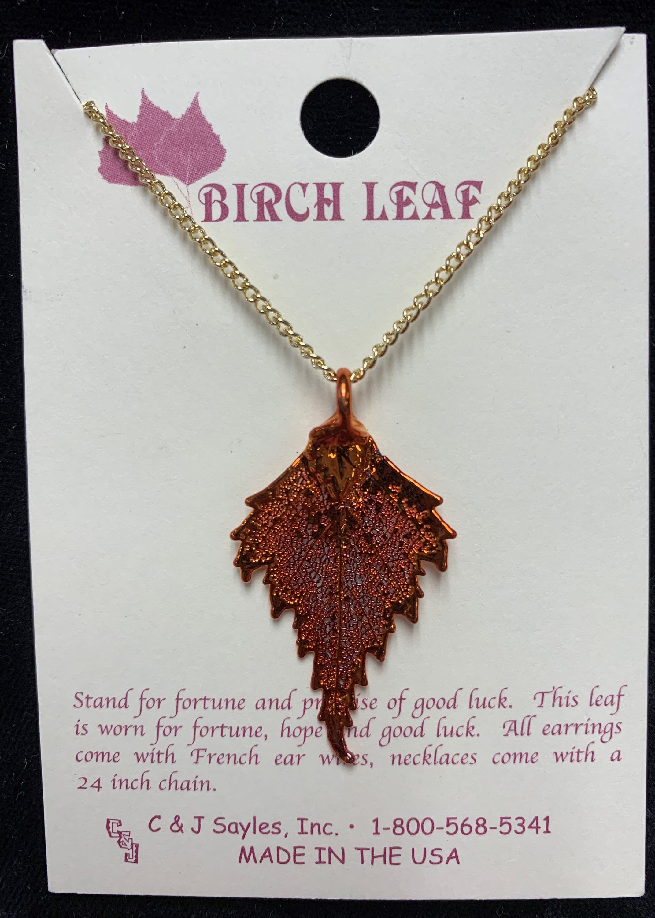 Real Leaf Jewelry Copper Dipped Leaf Necklace Iridescent Leaves