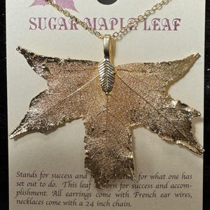 Real leaf necklace ,Gold Dipped Leaf Necklace, Gold Leaf Jewelry, Gold Leaves, Leaves From Mother Nature, Natures Leaves, Sugar MapleLeaf