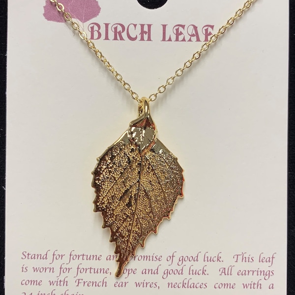 Real leaf necklace ,Gold Dipped Leaf Necklace, Gold Leaf Jewelry, Gold Leaves, Leaves From Mother Nature Natures Leaves Filagree Birch Leaf