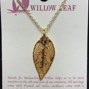 Real leaf necklace ,Gold Dipped Leaf Necklace, Gold Leaf Jewelry, Gold Leaves, Leaves From Mother Nature, Natures Leaves, Willow Leaf
