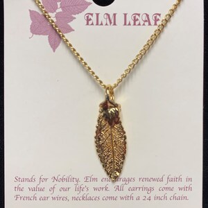 Real leaf necklace ,Gold Dipped Leaf Necklace, Gold Leaf Jewelry, Gold Leaves, Leaves From Mother Nature, Natures Leaves, Elm Leaf