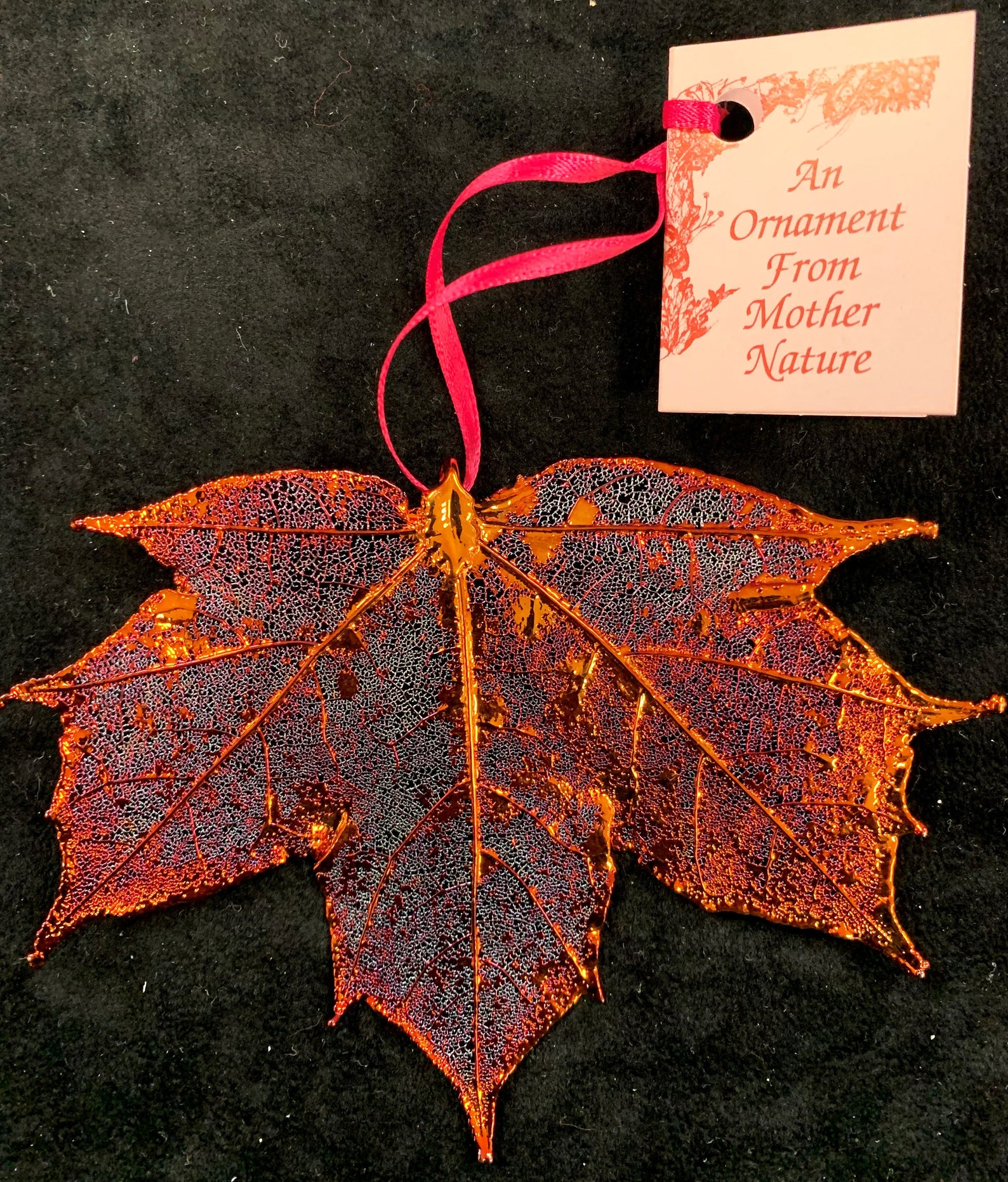 Real Sugar Maple Leaf Ornaments Dipped in Iridescent Copper Etsy