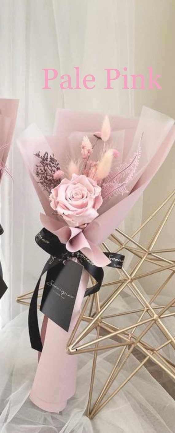 Preserved Rose Single Bouquet 16colors Forever Rose Rose Bouquet