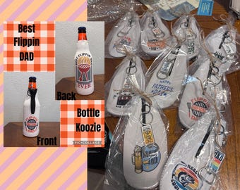 Father’s Day Bottle Coozies w/BONUS  Bottle opener keychain