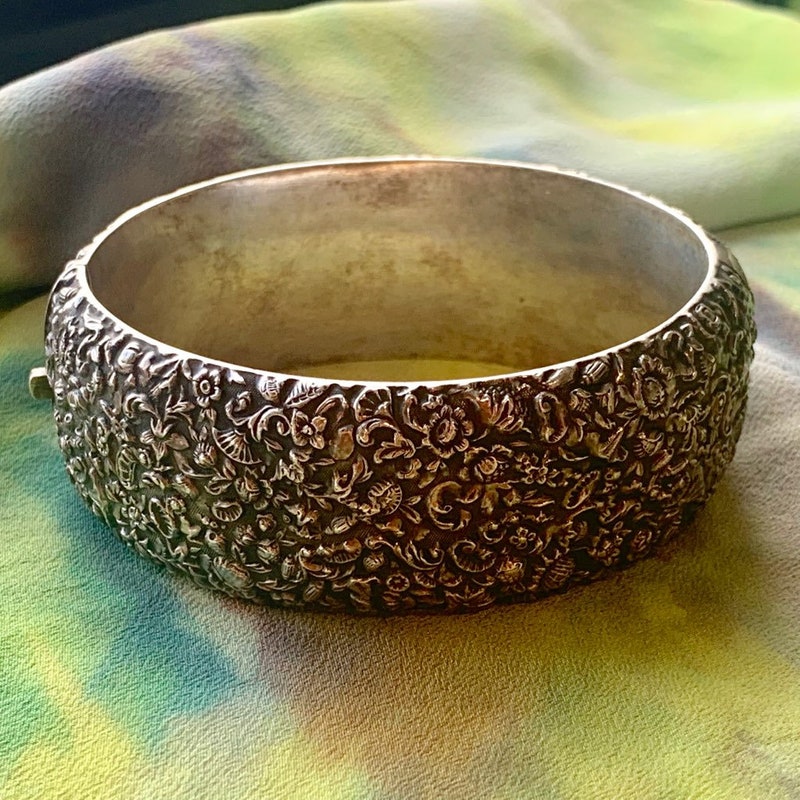 Embossed Repousse Repousse Bracelet - Etsy