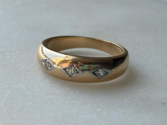 KASPAR & ESH | Donut Band with Three Diamonds | S… - image 5