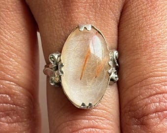 LOULOTTE | Clark and Coombs Authentic Art Déco Silver Ring | Early 20th Century | Rutilated Quartz | Absolutely Stunning and Unique