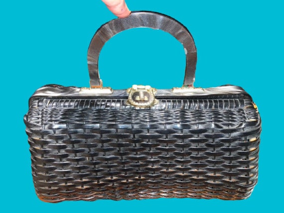 Vintage Wicker Purse - image 1