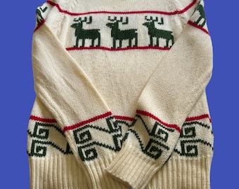 Vintage Macphergus Men's Christmas/Holiday Reindeer design sweater