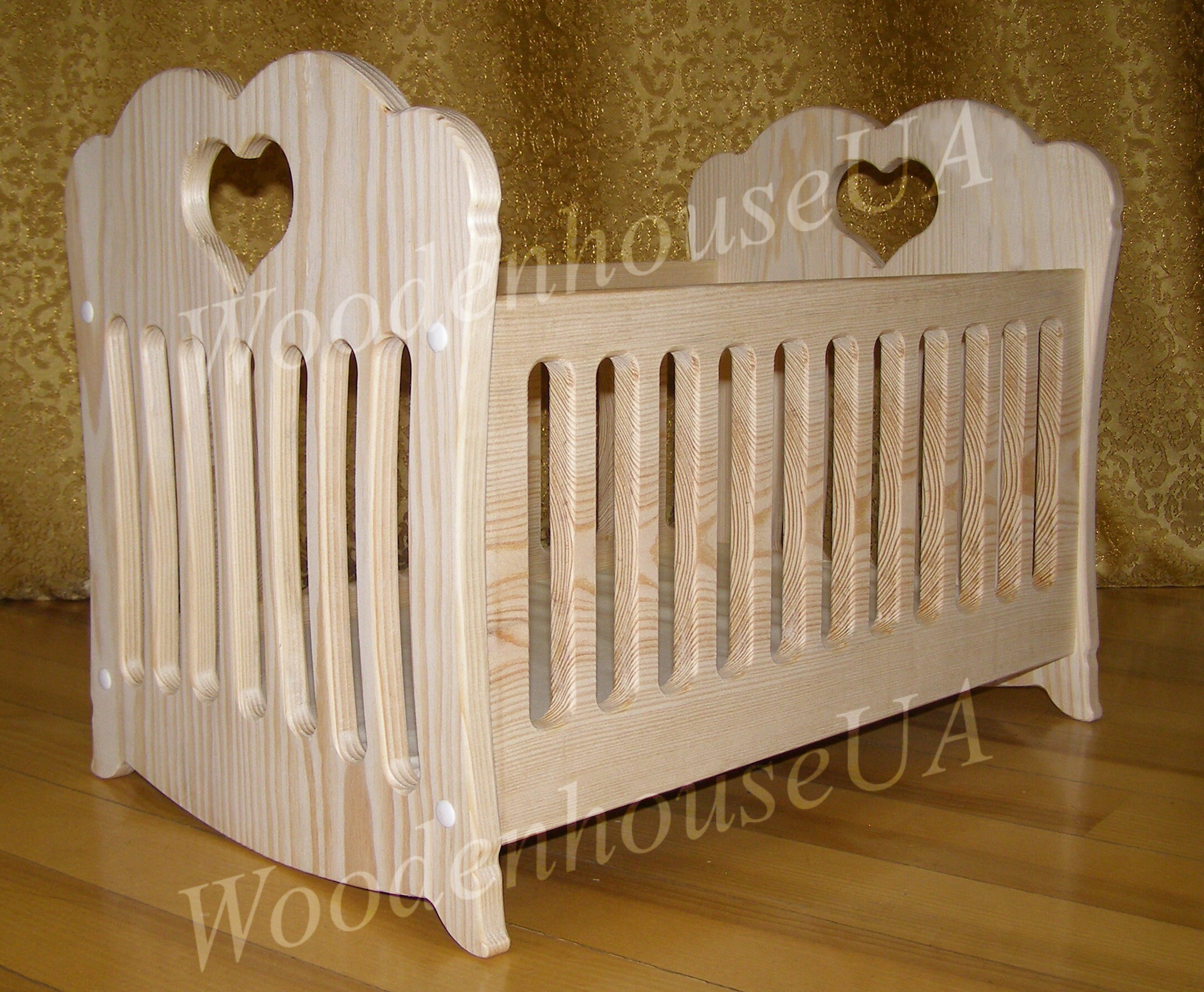 Wooden Doll Bed Etsy