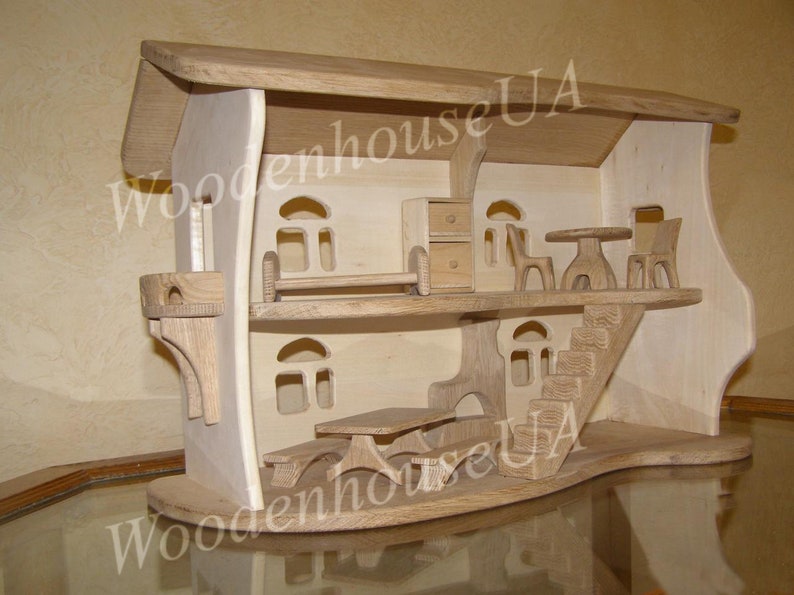 etsy wooden dollhouse
