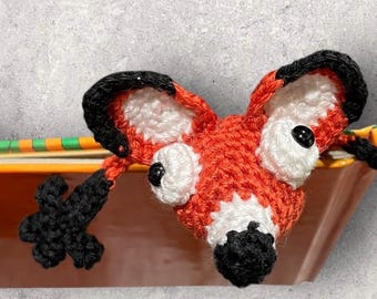 Crochet bookmark woodland fox handmade amigurumi