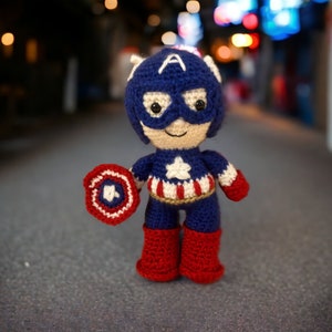Captain Superhero doll Handmade made to order