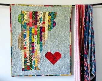 Vermont handmade quilt, any fabric customizable baby quilt or lap quilt, custom embroidery personalized